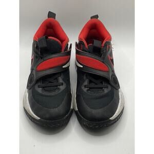 NIKE Kid's Black-Red Grade School Team Hustle Lace-Up D11 Sneakers SZ 4Y